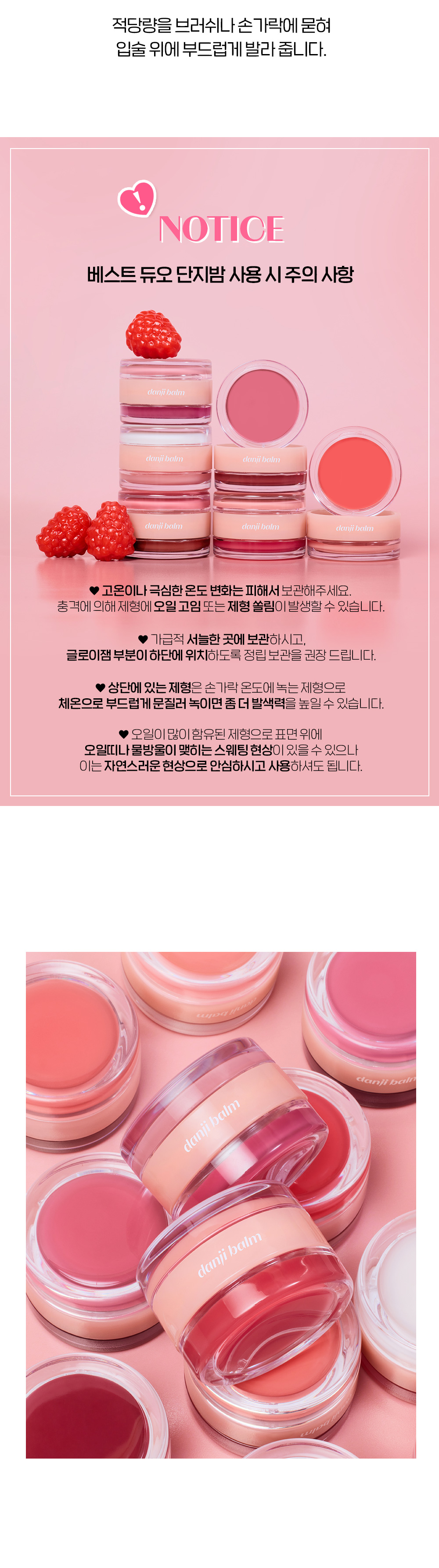 韓國 etude Best Duo Danji Balm 唇頰兩用雙效護唇精華 X 亮澤果醬唇霜 2合1(#01-06) - 6色選擇