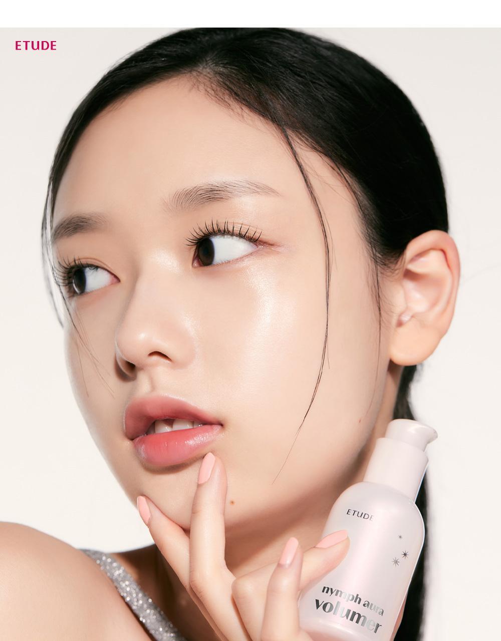 打造貼服水光肌~韓國 etude Nymph Aura Volumer 滋潤保濕自然亮澤底妝提亮乳