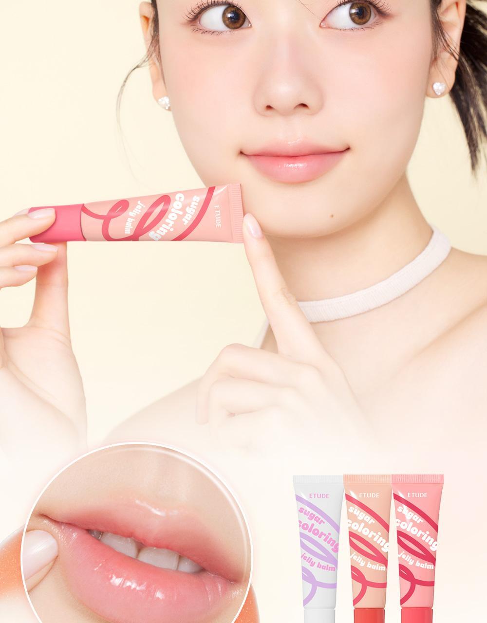 冬甩潤唇膏~韓國 etude Sugar Coloring Jelly Balm 糖果晶瑩果凍保濕潤唇膏 - 10色選擇