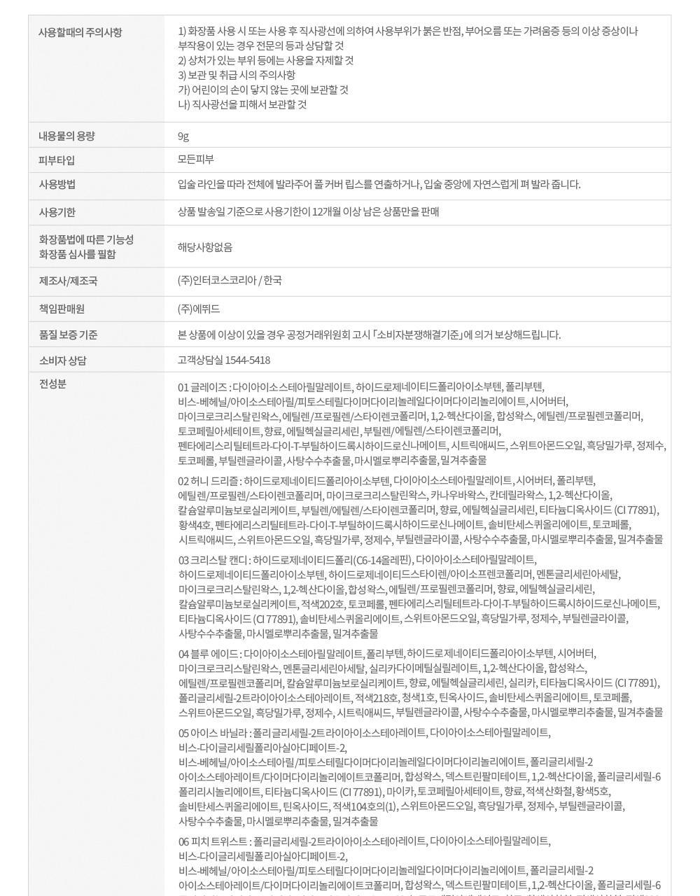 冬甩潤唇膏~韓國 etude Sugar Coloring Jelly Balm 糖果晶瑩果凍保濕潤唇膏 - 10色選擇