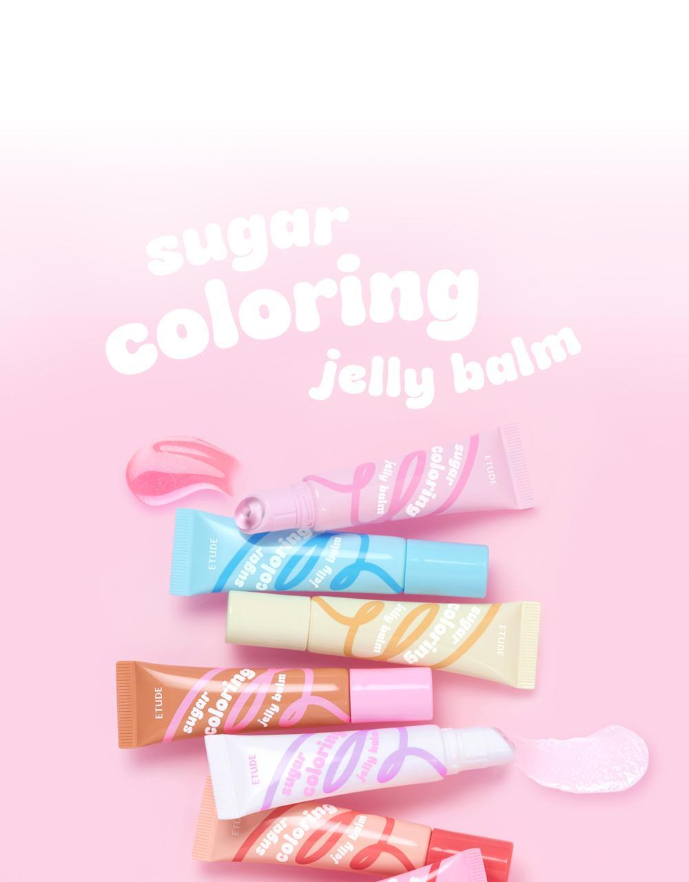 冬甩潤唇膏~韓國 etude Sugar Coloring Jelly Balm 糖果晶瑩果凍保濕潤唇膏 - 10色選擇