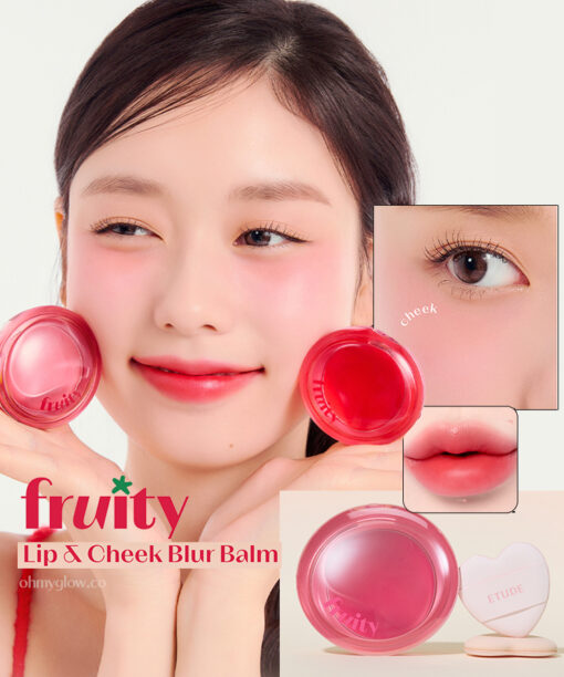 韓國 etude Fruity Lip & Cheek Blur Balm 水果調唇頰兩用柔焦多用途唇膏 - 5色選擇