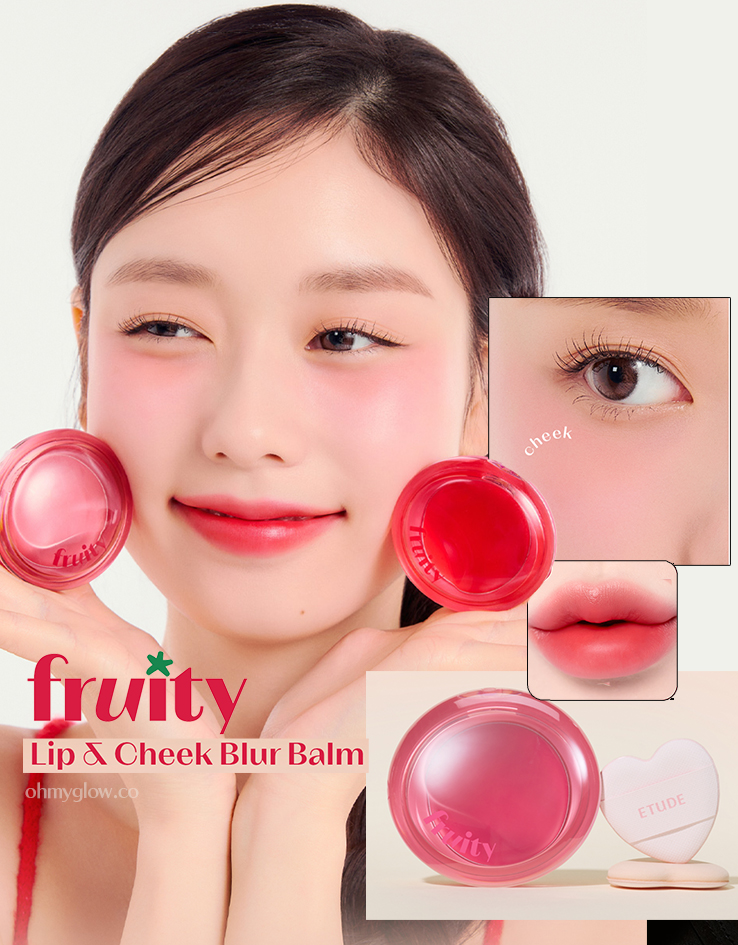 韓國 etude Fruity Lip & Cheek Blur Balm 水果調唇頰兩用柔焦多用途唇膏 - 5色選擇