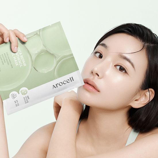 4重CICA EXOSOME精華🌿減紅降溫～敷後變透明 韓國 AROCELL CICA Repair Panthenol Gel Mask 積雪草舒緩修復保濕透氣第四代果凍面膜 一盒4片裝 - 2種選擇