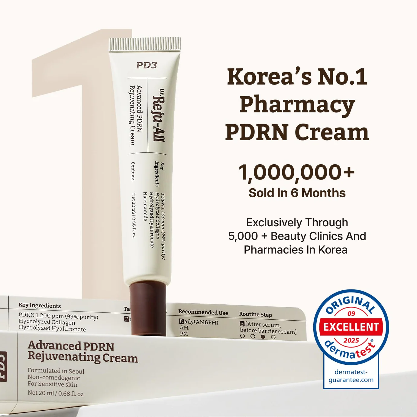 〖韓國藥房熱賣〗新版增量～Dr Rejuall Advanced PDRN Relief Cream 醫美級麗珠蘭成份高濃度PDRN再生修復霜 - 30ml