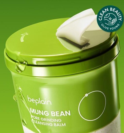 研磨石潔面膏～韓國 beplain Mung Bean Pore Grinding Cleansing Balm 綠豆清毛孔卸妝潔面膏 - 100ml