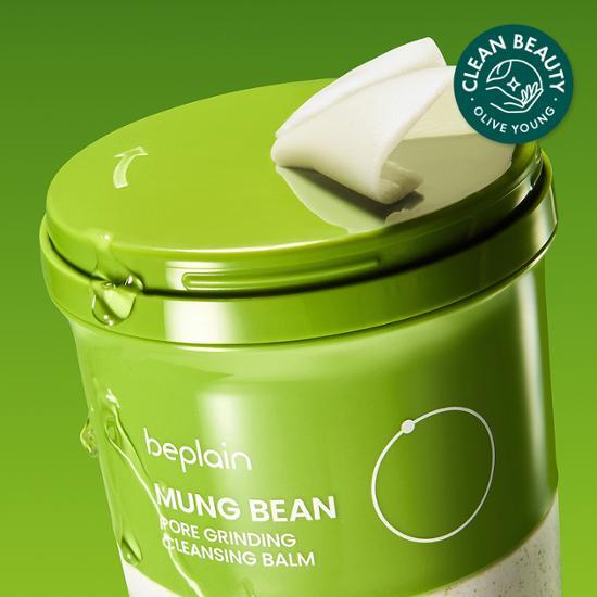 研磨石潔面膏～韓國 beplain Mung Bean Pore Grinding Cleansing Balm 綠豆清毛孔卸妝潔面膏 - 100ml