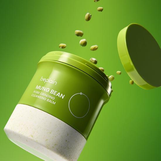 研磨石潔面膏～韓國 beplain Mung Bean Pore Grinding Cleansing Balm 綠豆清毛孔卸妝潔面膏 - 100ml