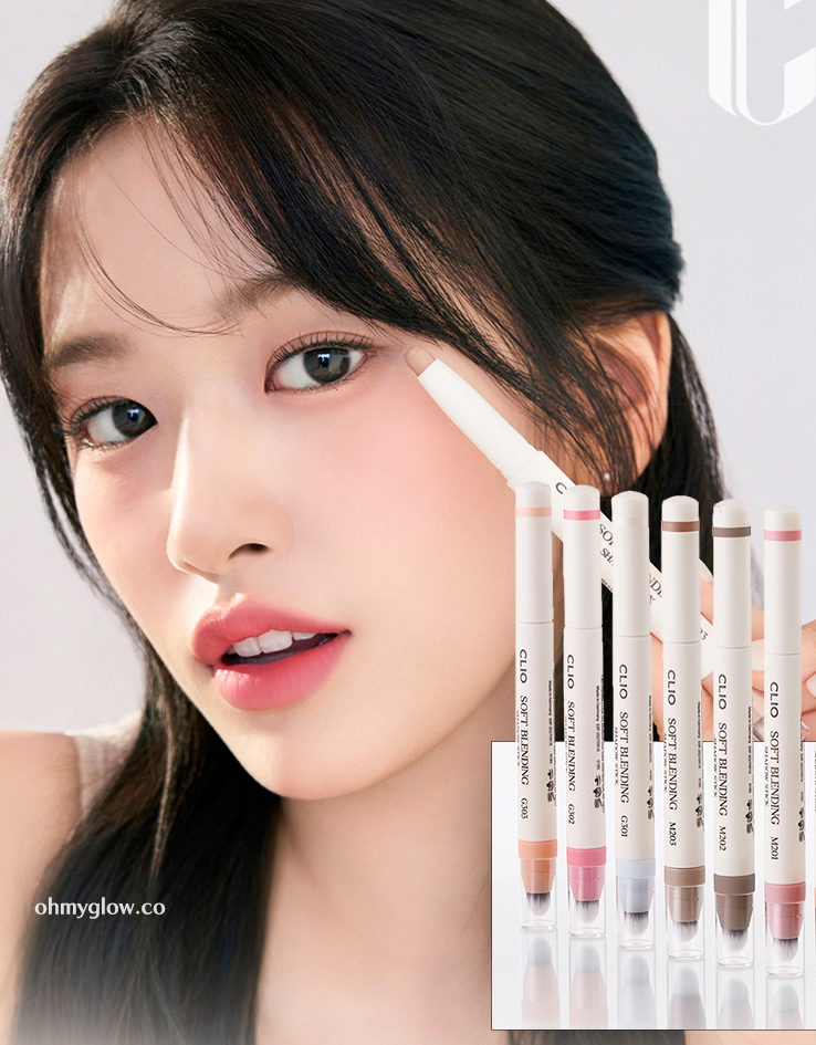 韓國 Clio Soft Blending Shadow Stick 柔滑眼影棒雙頭連暈染掃 - 多色選擇