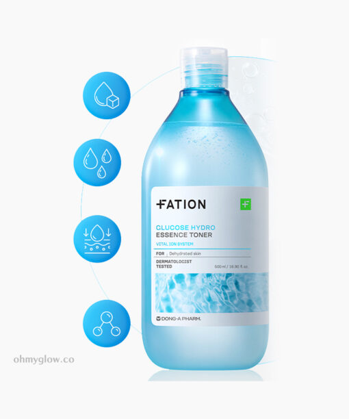 相等於飲2公升水💦～韓國 東亞製藥出品 FATION Clucose Hydro Essence Toner 高效保濕長效鎖水爽膚水 - 大容量 500ml
