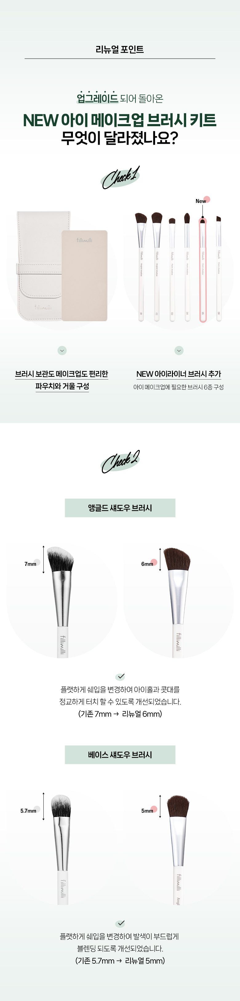 25年新升級!\高CP皇牌/ Olive Young 銷量🏆 韓國 FilliMilli Eye Make Up Brush Set 眼妝掃6件連皮革收納套+鏡套裝