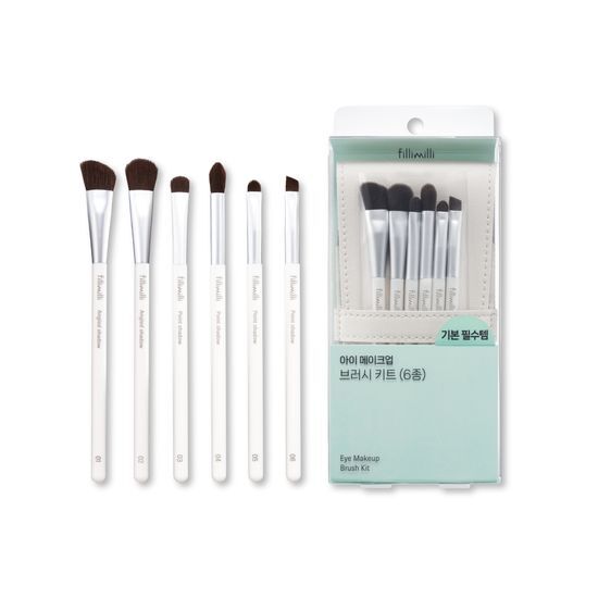 25年新升級！＼高CP皇牌/ Olive Young 銷量🏆 韓國 FilliMilli Eye Make Up Brush Set 眼妝掃6件連皮革收納套+鏡套裝