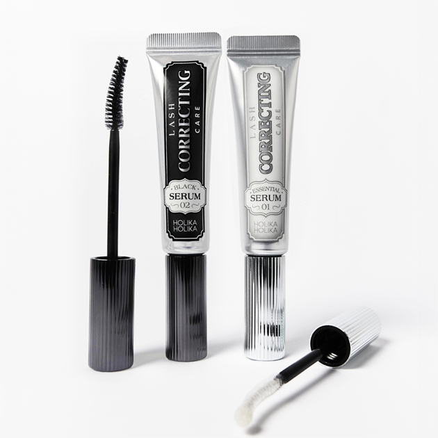 1+1套裝】韓國 Holika Holika Lash Correcting Care Set ( Essential + Black ) 矯正睫毛增長精華液早晚套裝(🖤黑色強韌睫毛 + 🤍透明修護增長) 一套2支裝