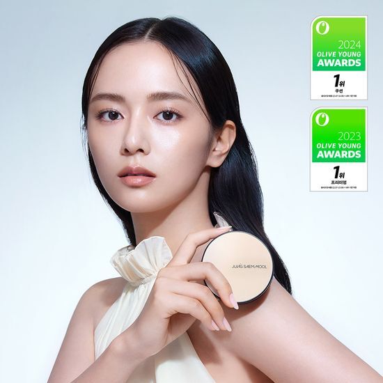 🏆殿堂級氣墊 ～韓國 JUNG SAEM MOOL Essential Skin Nuder Cushion SPF50+ PA+++ 持久遮瑕裸膚自然光澤氣墊連補充裝 - 8色選擇