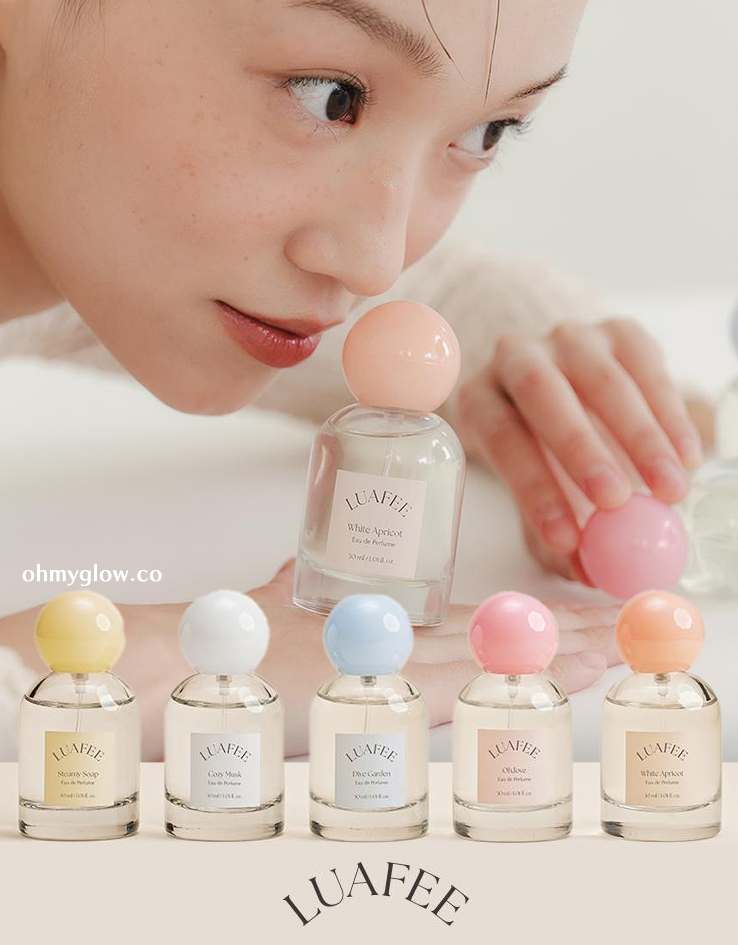 Olive Young長期熱賣香水～韓國 Luafee Eau de Perfume 專業調香師調製皇牌淡香香水 (White Apricot/ Dive Garden ..) 30ml - 5款香味選擇