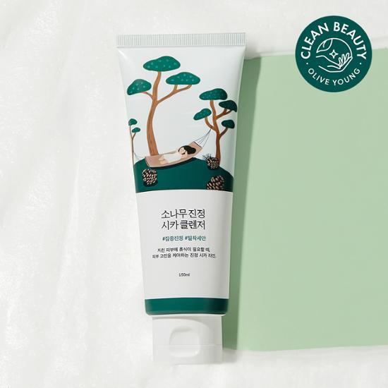 痤瘡痘痘肌護理～韓國 RoundLab Pine Calming CICA Cleanser 松樹積雪草鎮靜袪痘清爽潔面乳 - 150ml
