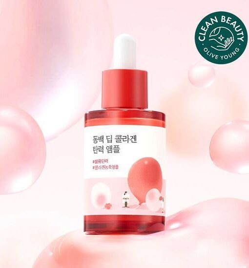 鬆弛肌對策！韓國Round Lab Camellia Deep Collagen Firming Ampoule 天然山茶花深層膠原緊緻淡紋彈力濃縮安瓶精華- 30ml