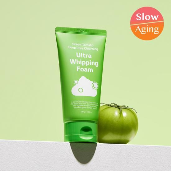 韓國 Sungboon Editor Green Tomato Deep Pore Cleansing Ultra Whipping Foam 綠番茄毛孔深層清潔控油泡泡潔面乳 - 120g
