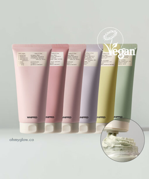 韓國小眾護膚品牌 Whipped Vegan Pack Cleanser 天然植萃溫和弱酸性卸妝潔面X面膜X護理3合1忌廉潔面乳 [Tube支裝] - (草莓 / 無花果 / 艾草 / 檸檬牛油果 / 薰衣草) 5種配方選擇