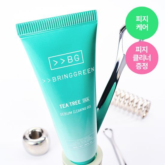 【送清黑頭皮脂棒】GlowPick🏆 韓國 Bring Green Tea Tree CICA Sebum Cleansing Gel (+Sebum Cleaner Set) 樹茶積雪草潔面皮脂軟化深清毛孔黑頭凝膠凝膠 - 50ml