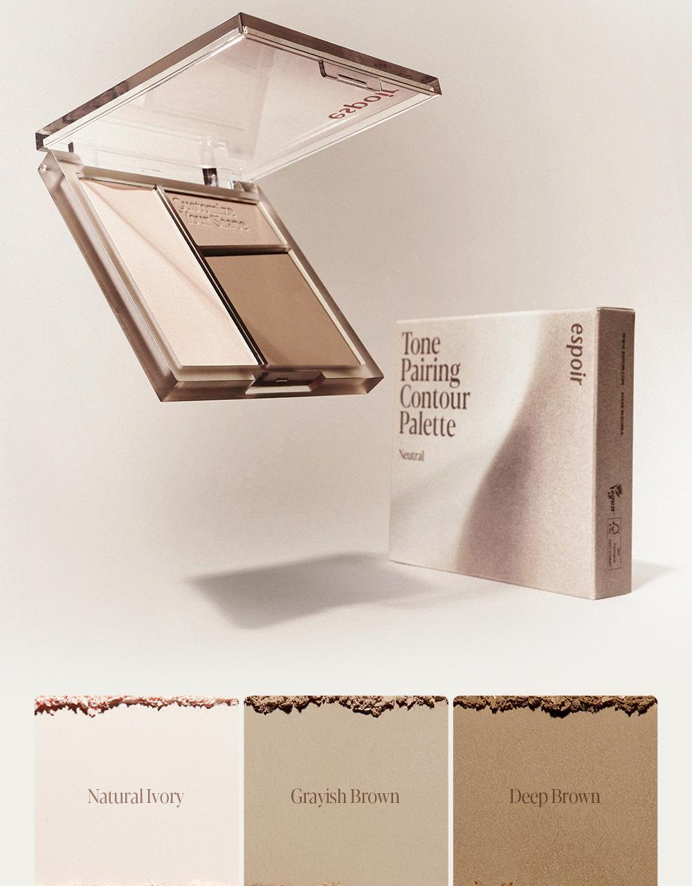 【限量SET送雙頭修容掃】韓國espoir Tone Pairing Contour Palette Set 3D輪廓 提亮X修容2in1盤 - 2色調選擇