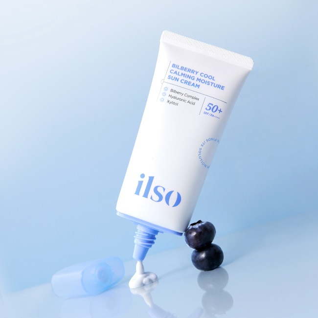 韓國 ilso Bilberry Cool Calming Moisture Sun Cream SPF 50+ PA++++ 超級莓果山桑子舒緩清爽降溫保濕防曬乳