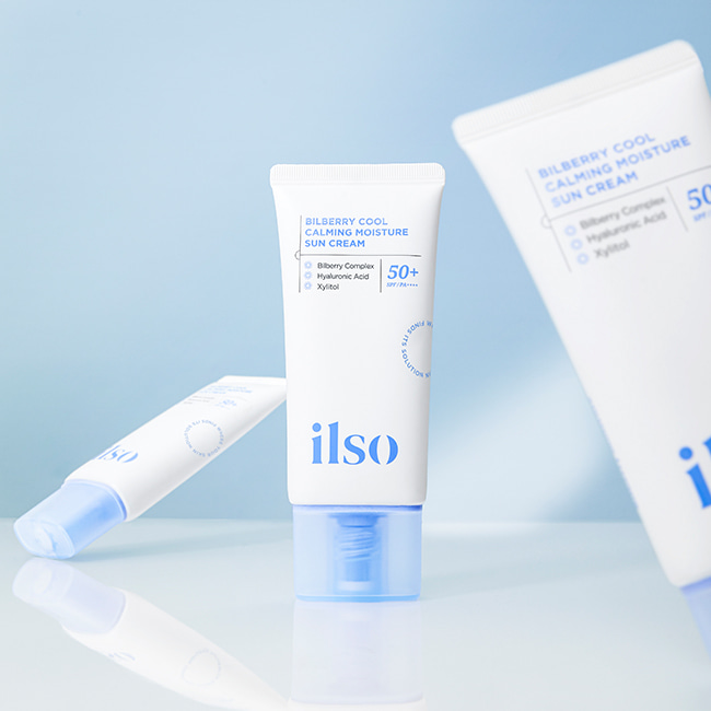 韓國 ilso Bilberry Cool Calming Moisture Sun Cream SPF 50+ PA++++ 超級莓果山桑子舒緩清爽降溫保濕防曬乳