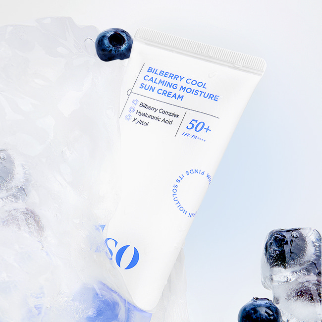 韓國 ilso Bilberry Cool Calming Moisture Sun Cream SPF 50+ PA++++ 超級莓果山桑子舒緩清爽降溫保濕防曬乳