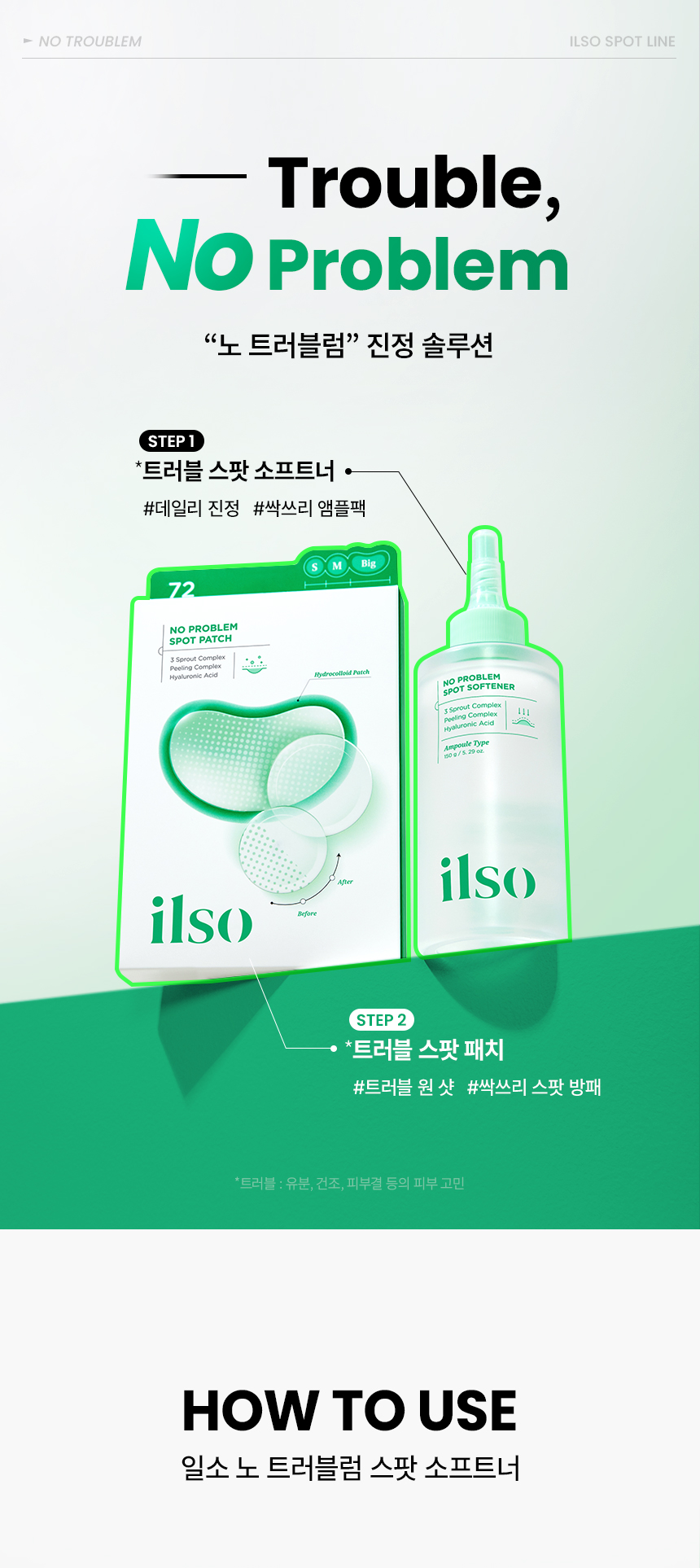 10分鐘痘痘敏感CLEAR！～韓國 ilso No Problem Spot Softener 芽萃清涼舒緩痘痘護理濕敷安瓶精華面膜水 - 150g