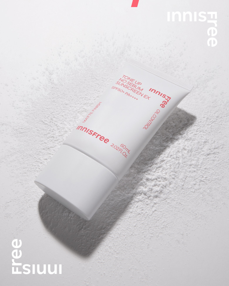 【1+1超值套裝】韓國 innisfree Tone Up No Sebum Sunscreen EX SPF50+ PA++++ 控油霧面啞光提亮防曬兩支裝 Set