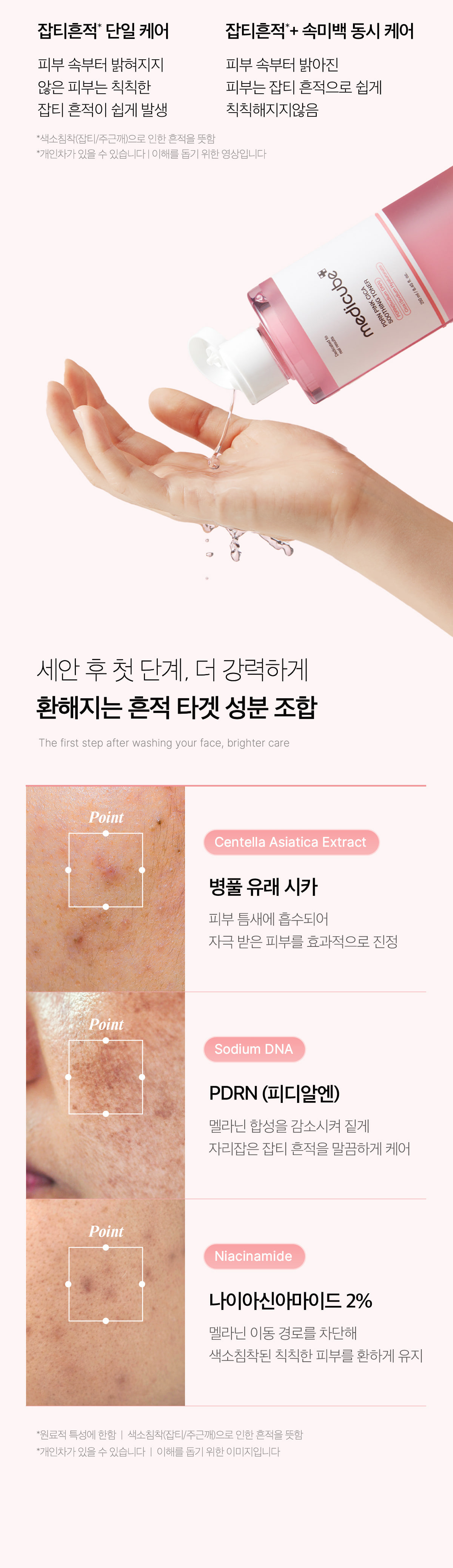 韓國 去暗沉淡痘印~medicube PDRN Pink Cica Soothing Toner 粉紅積雪草 X PDRN 舒緩保濕美白爽膚水 - 250ml