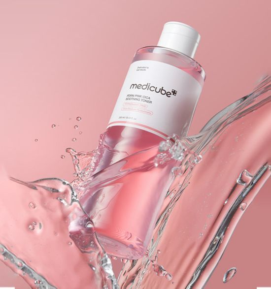 韓國 去暗沉淡痘印～medicube PDRN Pink Cica Soothing Toner 粉紅積雪草 X PDRN 舒緩保濕美白爽膚水 - 250ml
