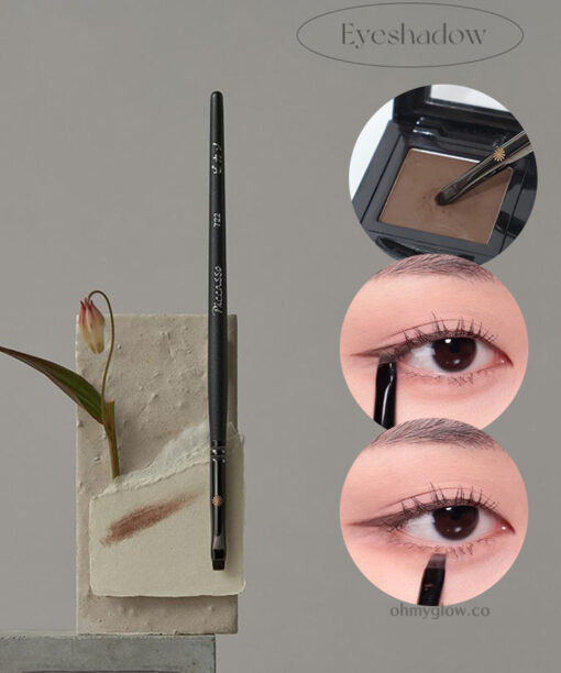 韓國 Piccasso Straight Type Eyeshadow Brush 專業級黑柄平頭一字眼影眼線掃 #722