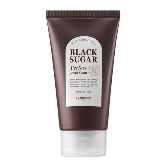 韓國SkinFood Black Sugar Perfect Scrub Foam 黑糖光采磨砂潔面乳 - 180ml