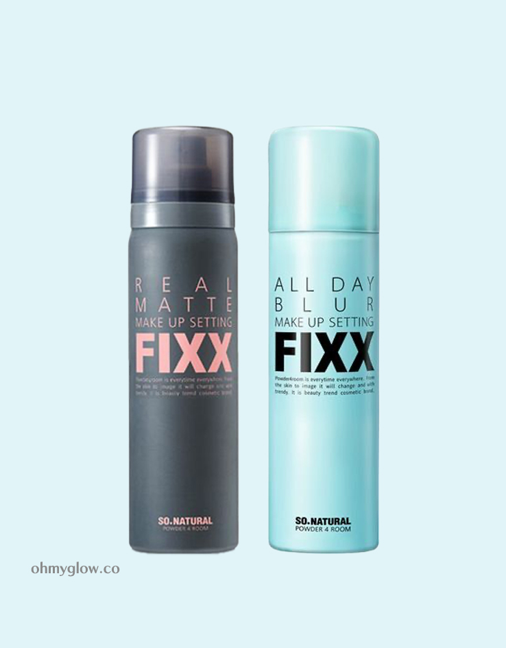清爽定妝1+1組合～韓國 So Natural All Day Make Up Setting Fixx (Real Matte + Blur)全天候超完美定妝噴霧 - (控油霧面 ＋ 毛孔降溫) - 75ml x 2
