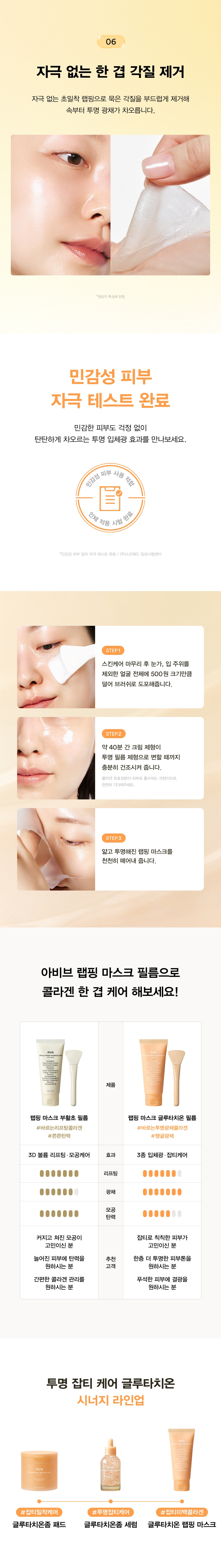 附送面膜掃～韓國 ABIB Dark Spot Collagen Wrapping Mask 低分子膠原蛋白多胜肽撕拉式面膜 - #Glutathione Film 穀胱甘肽淡斑去暗沉