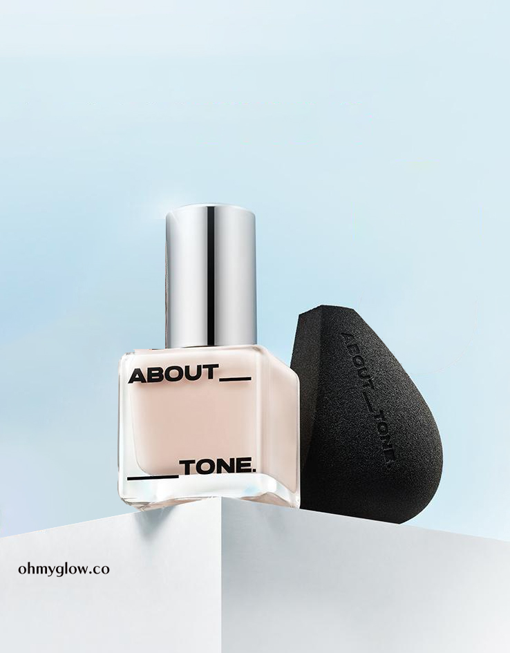 🏆No.1霧面粉底組合～韓國 About Tone Skin Layer Fit Foundation Set 24小時持久半霧面絲滑無瑕粉底液 + 刮刀粉撲 底妝組合 - 5色選擇