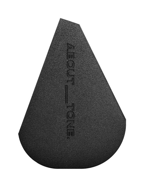 3重剪裁 乾濕兩用～韓國 About Tone Skin Layer Puff 黑色3角切面刮刀粉底粉撲