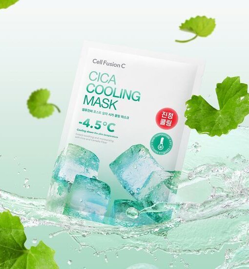 韓國 Cell Fusion C Cica Cooling Mask 積雪草舒緩冰感降溫保濕面膜 5片裝
