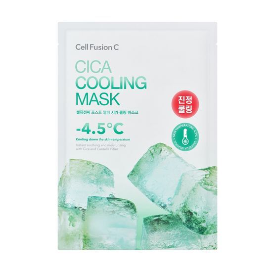 韓國 Cell Fusion C Cica Cooling Mask 積雪草舒緩冰感降溫保濕面膜 5片裝