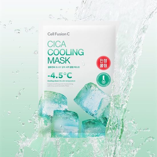 韓國 Cell Fusion C Cica Cooling Mask 積雪草舒緩冰感降溫保濕面膜 5片裝