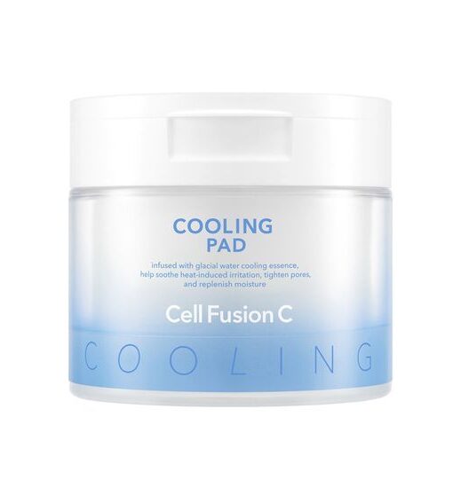 #5秒降溫！韓國 GlowPick🏆 Cell Fusion C Cooling Pad 冰川水降溫鎮靜毛孔護理爽膚棉片 - 70片裝