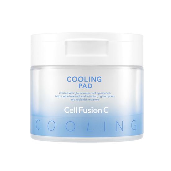 #5秒降溫！韓國 GlowPick🏆 Cell Fusion C Cooling Pad 冰川水降溫鎮靜毛孔護理爽膚棉片 - 70片裝