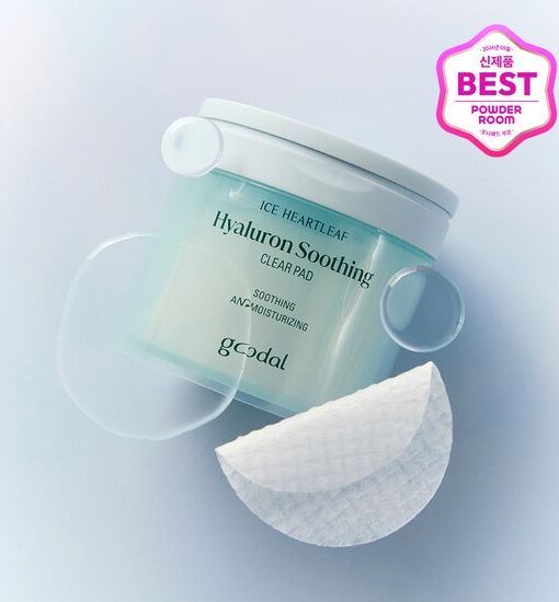韓國 Goodal Heartleaf Hyaluron Soothing Clear Pad 冰感魚腥草透明質酸舒緩保濕爽膚棉片70片裝