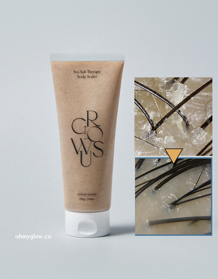去頑固油垢～韓國 Growus Sea Salt Therapy Scalp Scaler 天然海洋礦物海鹽深清頭皮角質護理 - 250g