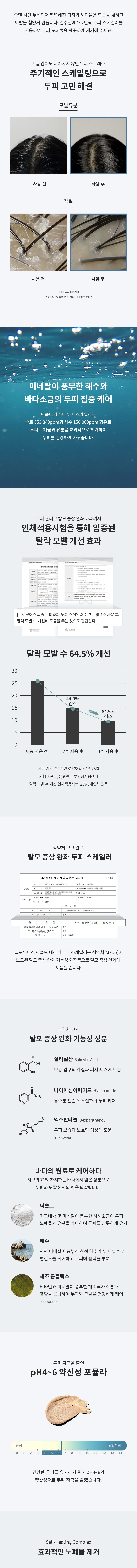 去頑固油垢~韓國 Growus Sea Salt Therapy Scalp Scaler 天然海洋礦物海鹽深清頭皮角質護理 - 250g