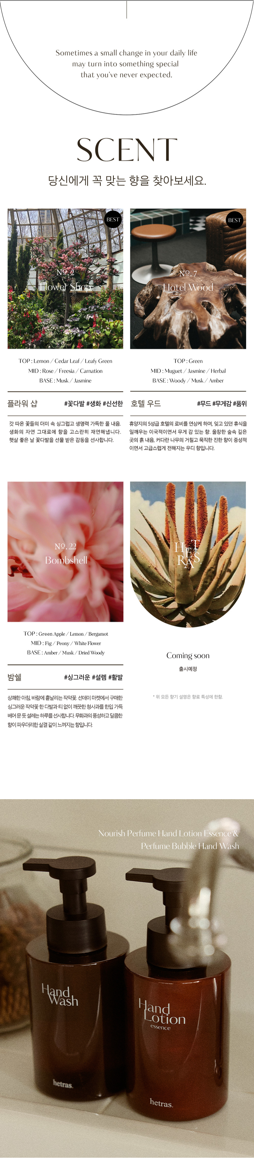 主打成份紐西蘭山羊乳～韓國 Hetras Perfume Essence Hand Lotion 香氛精華護手乳 515ml(Flower Shop/ Hotel Wood ..) - 3種香氣選擇