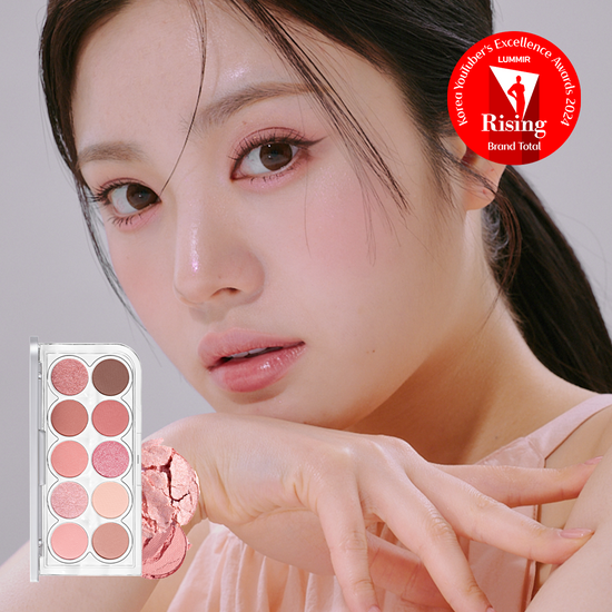 自留推介～GlowPick No.1🏆! 星級化妝師iseul研發！LUMMIR Light On Eyes Shadow Palette 10色水光眼影盤 - 05 Rosa Beach
