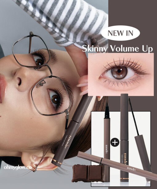 韓國 Mude Volume Up Skinny Mascara 極細豐盈濃密睫毛膏 #01 Warm Back Set + Shade Liner #01 Mocha 卧蠶陰影筆 1＋1限量SET
