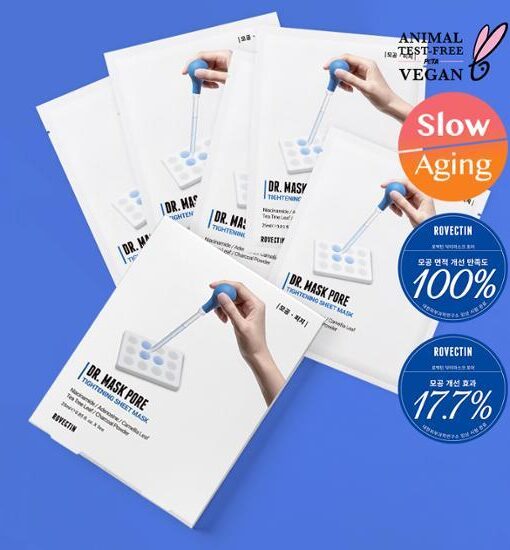 🏆GlowPick 2年上榜～針對油肌毛孔粗大 韓國 Rovectin Dr. Mask Pore 高濃縮緊緻控油毛孔面膜 5片裝 (散裝/盒裝) - 2種選擇